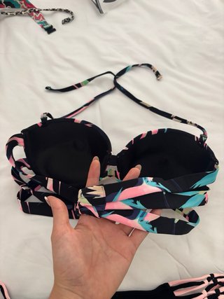 Bikini Push Up Estampado Tropical Talla M