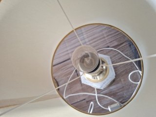2 Lámparas Beige y Doradas