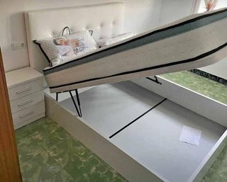 CANAPE DE MADERA Y COLCHON DE VISCOELASTICA