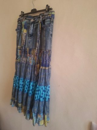 Falda Larga Patchwork Y2K Jus d’Orange