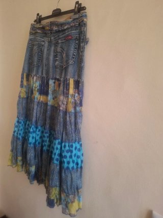 Falda Larga Patchwork Y2K Jus d’Orange