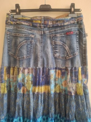 Falda Larga Patchwork Y2K Jus d’Orange