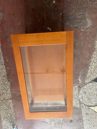 Mesa Centro Madera y Cristal Elevable