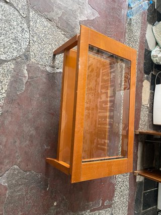 Mesa Centro Madera y Cristal Elevable