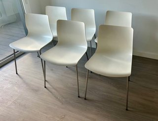 6 Sillas Ikea Blancas Plástico.