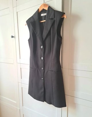 Vestido Chaleco Negro Talla S