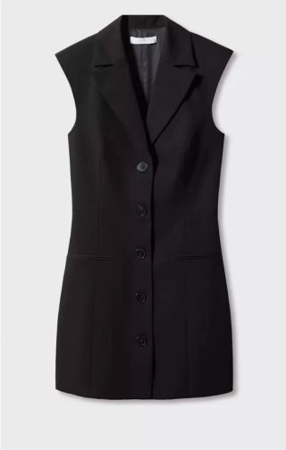 Vestido Chaleco Negro Talla S