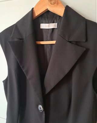 Vestido Chaleco Negro Talla S
