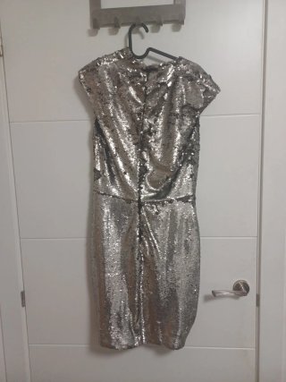 Vestido lentejuelas Mango Talla M