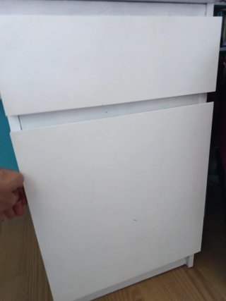 Mesa escritorio Ikea Malm negra pintada