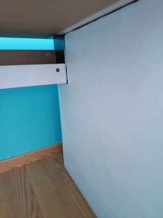 Mesa escritorio Ikea Malm negra pintada