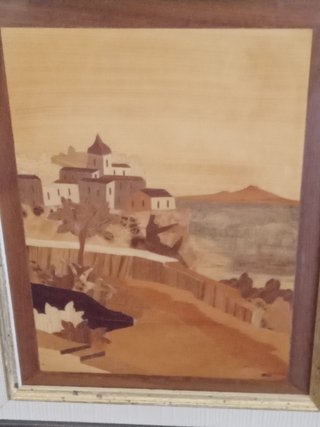 Cuadro de madera paisaje
