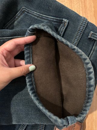 Jeans Rectos Forrados de Forro Polar