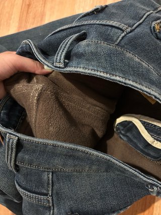Jeans Rectos Forrados de Forro Polar