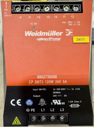 Fuente Alimentación Weidmüller 120W 24V 5A