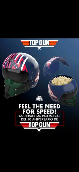 Casco Top Gun Maverick 40 aniversario (Palomitero)