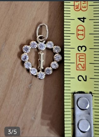Colgante Corazón Oro 18K con Circonitas
