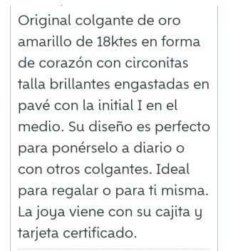 Colgante Corazón Oro 18K con Circonitas