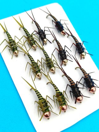 Mosca ninfa pesca Stonefly Oliva