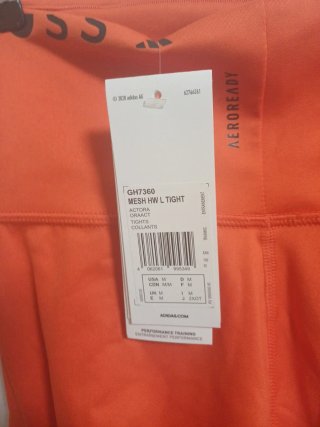 Leggings Adidas Mujer Naranja Malla
