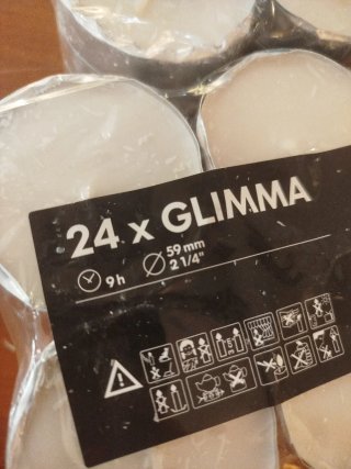 24 x Candele GLIMMA IKEA