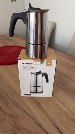Cafetera Acero Inoxidable El Corte Inglés 4 Tazas