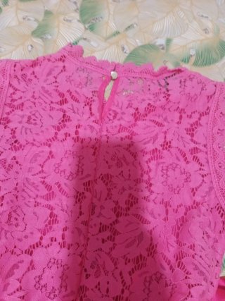 Abito rosa rosa pizzo e tulle