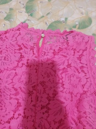 Abito rosa rosa pizzo e tulle