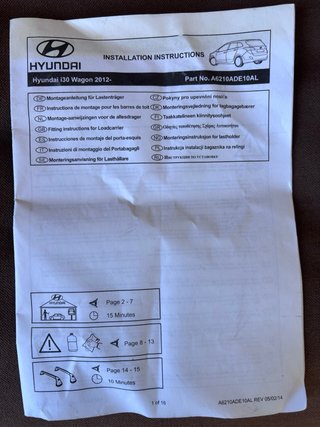 Barras Techo Hyundai i30 CW/Tourer Originales