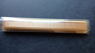 Armis extensible de acero chapado en oro para relo