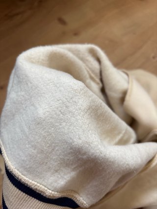 Chaqueta Bomber Zara Beige y Blanca Talla 11-12