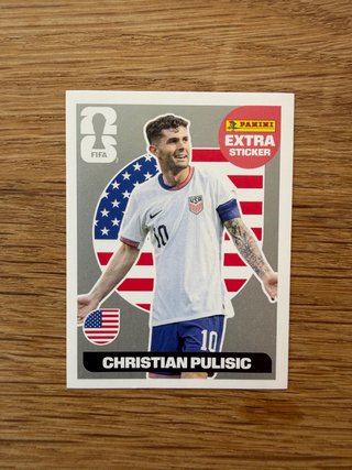Cromo Christian Pulisic USA Extra Sticker PLATA