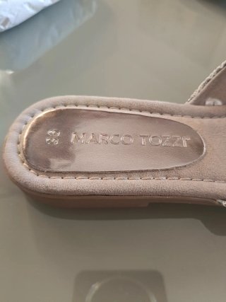 Ciabatte Marco Tozzi donna beige/oro