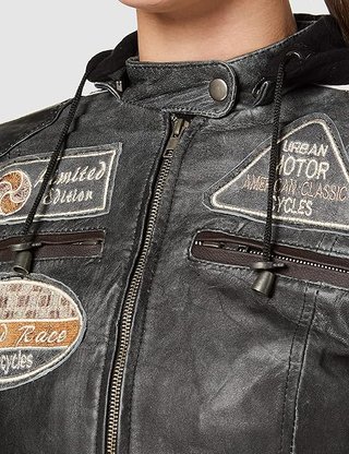 Chaqueta Moto Cuero Urban Leather UR-152 Mujer 4XL