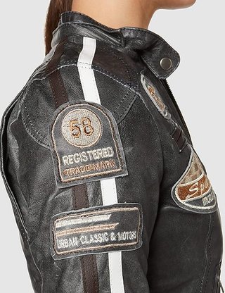 Chaqueta Moto Cuero Urban Leather UR-152 Mujer 4XL