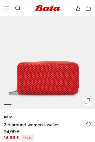 Portafogli Bata rosso nuovo