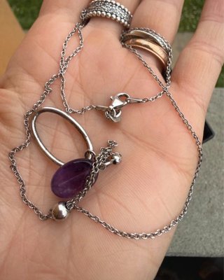 Collana Argento 925 con Pietra Ametista