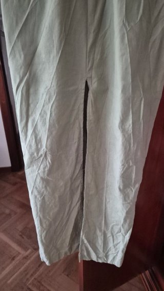 Vestido lino verde Zara