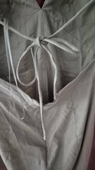Vestido lino verde Zara