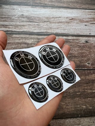 5 EMBLEMAS GEL 3D BMW CARENADO DEPOSITO MOTO LOGO