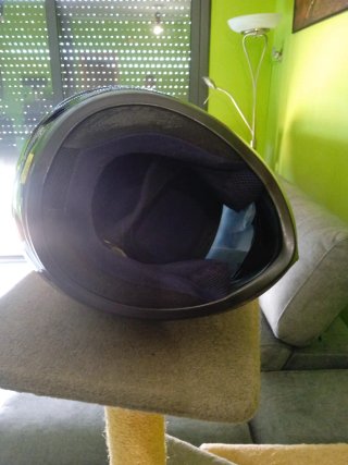 Casco de moto Premier negro brillante