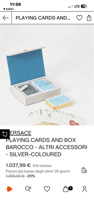 Carte da gioco Versace di lusso #versace