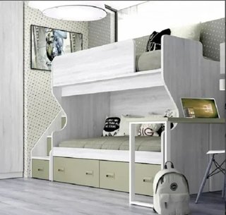 LITERA CON ESCALERA DE CAJONES LIDER2.