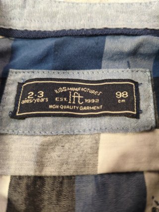 Camisa cuadros niño 2-3 años