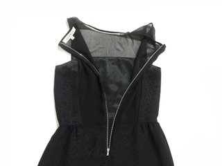 Sandro / Mini vestido de cóctel brocato tul S