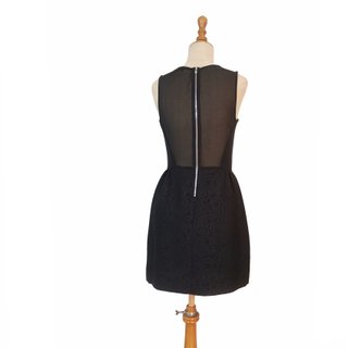 Sandro / Mini vestido de cóctel brocato tul S