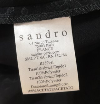 Sandro / Mini vestido de cóctel brocato tul S