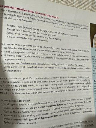 Lengua castellana y literatura, 1 BACH.