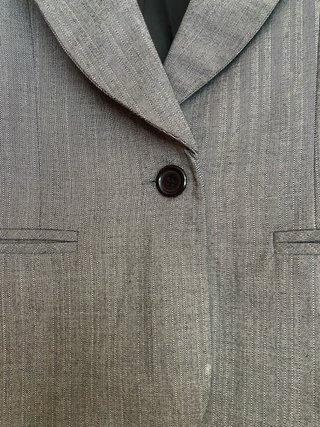 Americana Blanco Gris con Hombreras