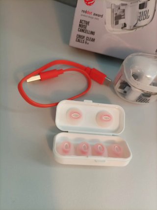 Caja de carga JBL Tune Flex Ghost - White Ghost